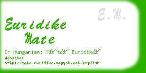 euridike mate business card